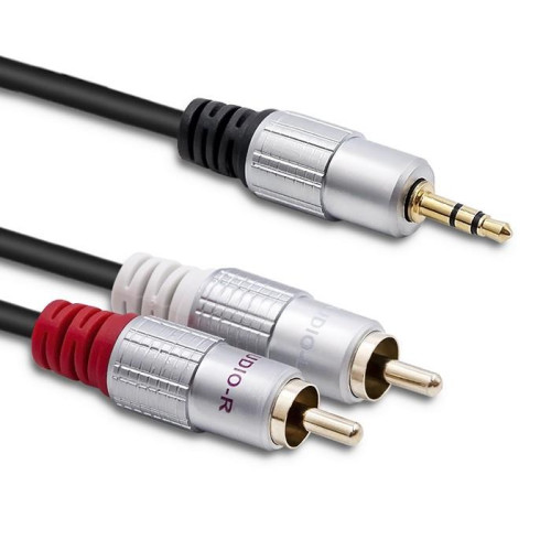 Kabel 2xRCA / Mini Jack 3.5mm | 2m | czarny -4485062