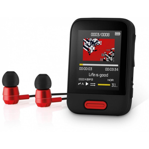 Odtwarzacz MP3 MP4 SFP 7716RD 16GB Bluetooth wyświetlacz 1,8 cala-4486436