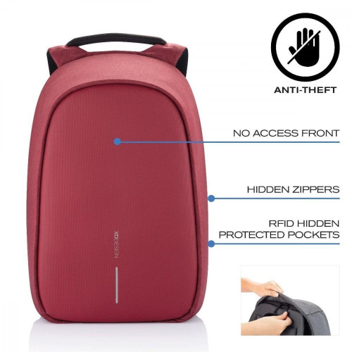 Plecak antykradzieżowy BOBBY HERO REGULAR RED-4486716