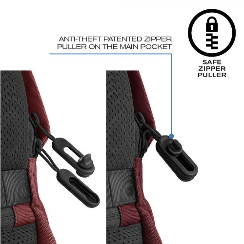 Plecak antykradzieżowy BOBBY SOFT RED-4487030