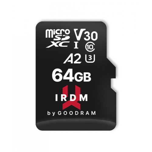 Karta pamięci microSD IRDM 64GB UHS-I U3 A2 + adapter-4487898