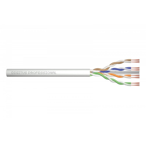 Kabel teleinformatyczny patchcordowy kat.6, U/UTP, linka, AWG 26/7, LSOH, 100m, szary, karton-4489074