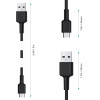 CB-CA2 OEM nylonowy kabel Quick Charge USB C-USB A | FCP | AFC | 2m | 5 Gbps | 3A | 60W PD | 20V-4502614