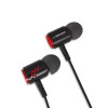 Słuchawki douszne metalowe z mikrofonem Czarno-czerwone-4506016