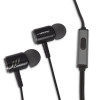 Słuchawki douszne metalowe z mikrofonem Czarno-szare-4506017