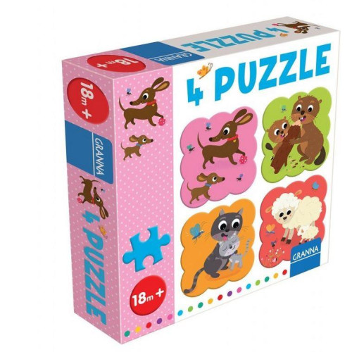 Puzzle z Jamnikiem 4 puzle 4 elementy-4502874