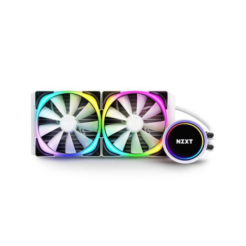 Chłodzenie wodne Kraken X63 white 280mm RGB podświetlane wentylatory i pompa -4504475