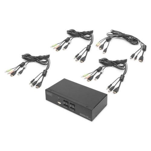 Przełącznik KVM 4 portowy HDMI, 4K 30Hz-4508595