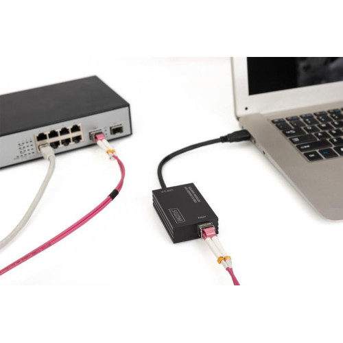 Karta sieciowa przewodowa USB 3.0 A do RJ45 Gigabit SFP Ethernet 1 Gbps Fiber Chipset RTL8153-4508624