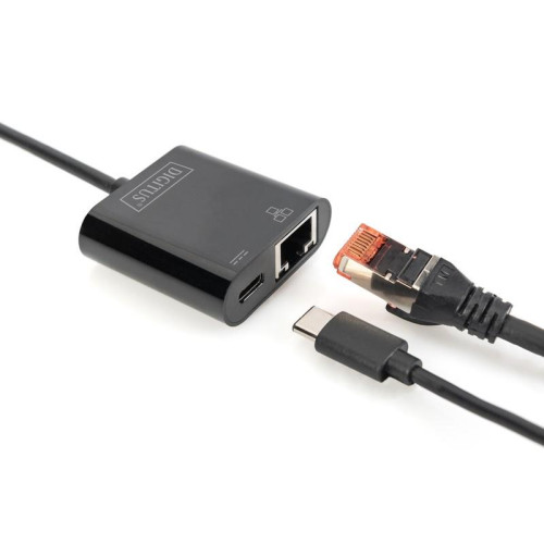 Karta sieciowa przewodowa USB 3.0 Typ C do RJ45 Gigabit Ethernet oraz 1xUSB Typ C z PD 2.0-4508637