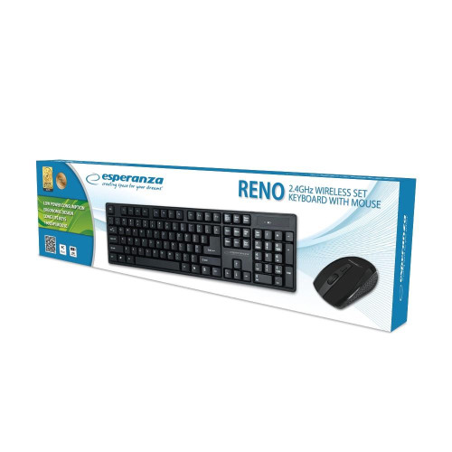 Zestaw bezprzewodowy klawiatura z myszką Reno-4510105
