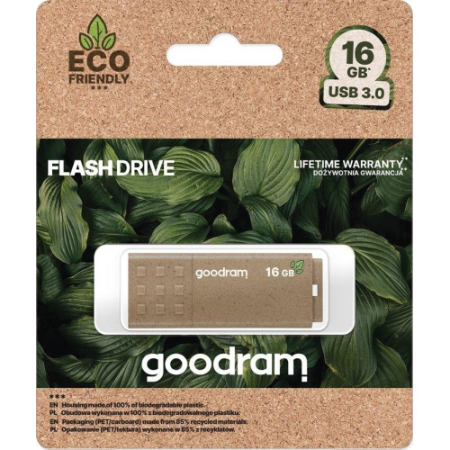 GOODRAM FLASHDRIVE 16GB UME3 ECO FRIENDLY USB 3.0 GOODRAM RETAIL-4551448