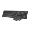 Zestaw klawiatura + mysz membranowa NATEC Stingray NZB-1440 (USB (Radio 2.4 GHz); (US); kolor czarny; optyczna; 1600 DPI