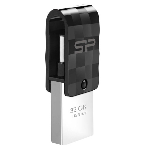 Pendrive Silicon Power Mobile C31 32GB USB 3.2 Typ-A, Typ-C Czarny-4811569