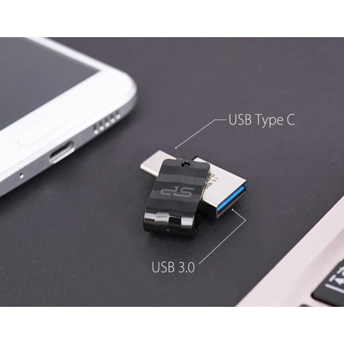Pendrive Silicon Power Mobile C31 32GB USB 3.2 Typ-A, Typ-C Czarny-4811573