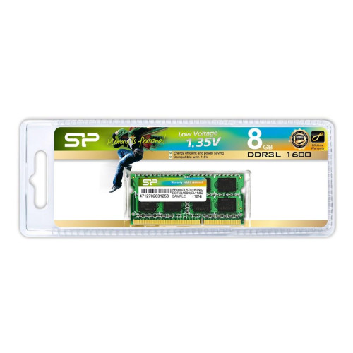 Pamięć RAM Silicon Power SODIMM DDR3 8GB (1x8GB) 1600MHz CL11 1.35V Low Voltage-4811611