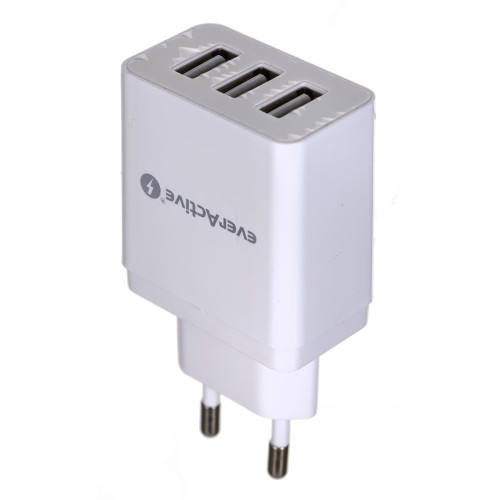 Ładowarka sieciowa everActive SC-300 (USB; kolor biały)-4871040