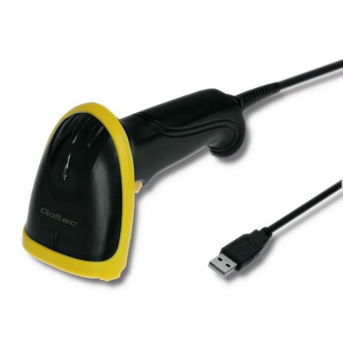 QOLTEC LASEROWY CZYTNIK KODÓW 1D | 2D | USB | CZARNY-4874586