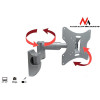 Uchwyt ścienny do monitora Maclean MC-503S (Obrotowy, ścienne, Uchylny; 23" - 42"; max. 30kg)-4885495