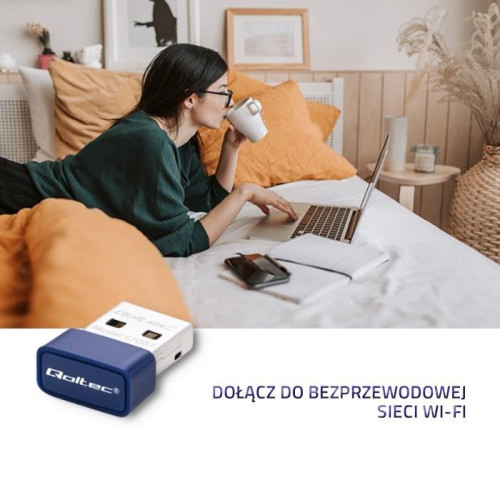 QOLTEC ADAPTER WI-FI BEZPRZEWODOWY STANDARD N | BT 4.0 USB-4882047
