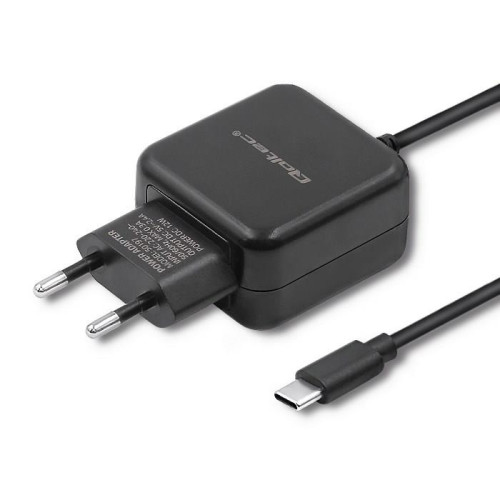 QOLTEC ŁADOWARKA SIECIOWA USB TYP C, 5V, 2.4A, 12W, CZARNA-4882104
