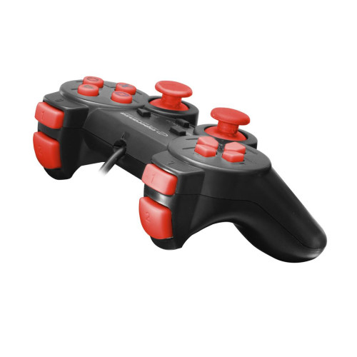 Gamepad Esperanza EGG106R (PC, PS2, PS3; kolor czarny, kolor czerwony)-517060