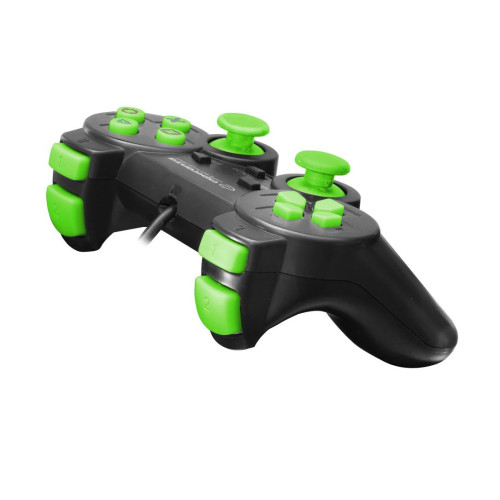 Gamepad kontroler Esperanza TROOPER EGG107G (PC, PS3; kolor czarno-zielony)-517115