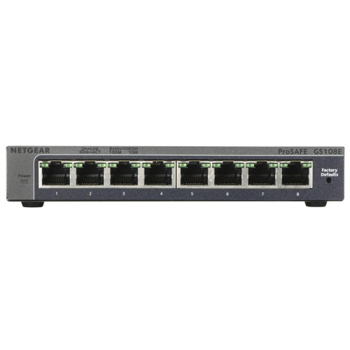 Switch NETGEAR GS108E-300PES (8x 10/100/1000Mbps)-525860