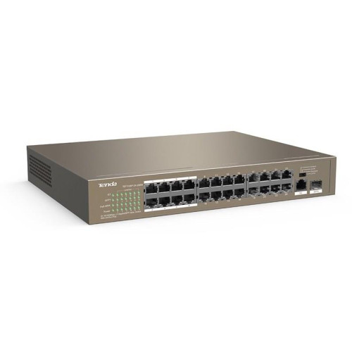 Switch PoE Tenda TEF1126P-24-250W (1x 10/100/1000Mbps, 24x 10/100Mbps)-525910