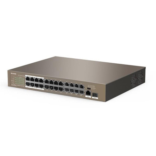Switch PoE Tenda TEF1126P-24-250W (1x 10/100/1000Mbps, 24x 10/100Mbps)-525911