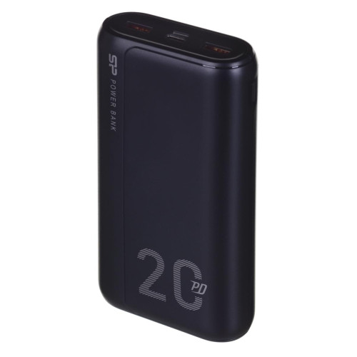 Powerbank Silicon Power QS15 20000mAh QC3.0+PD 2xUSB A, 1x mUSB + 1x USB C, czarny-5273701