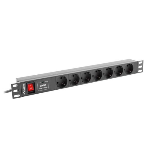 Listwa zasilająca Lanberg PDU-07F-0200-BK (2m; kolor czarny)-5338175
