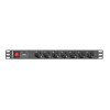 Listwa zasilająca Lanberg PDU-07F-0200-BK (2m; kolor czarny)-534963