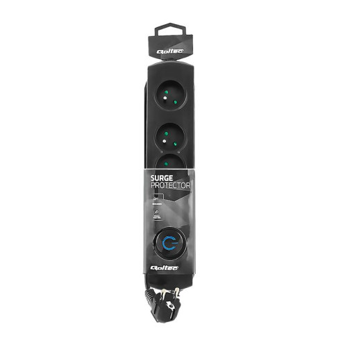 Listwa zasilająca Qoltec 50104 (1,5m; kolor czarny)-534614