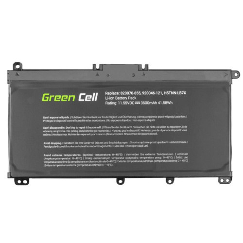 GREEN CELL BATERIA HP145 TF03XL DO HP PAVILION 14 15 15T 15Z 17 17Z 3400MAH 11,55V-5436778