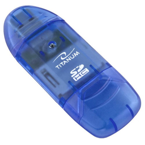 Czytnik kart TITANUM TA101B (Zewnętrzny; MicroSDHC, miniSD, MMC, SD, SDHC)-544745