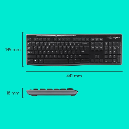 Klawiatura membranowa Logitech MK270 920-004508 (USB (Radio 2.4 GHz); kolor czarny)-5493394