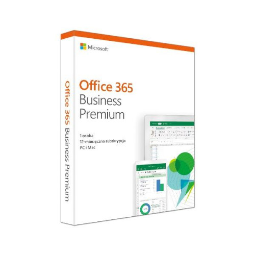 Office 365 Business Premium Sub 1YR (5 stan.; 12 miesięcy; Wersja cyfrowa; Komercyjna; Eurozone); nowa nazwa Microsoft 3