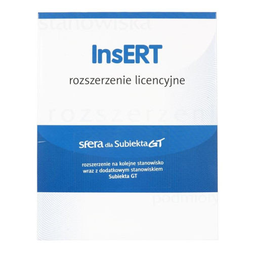 Insert Sfera dla Subiekta GT rozszerzenie o 1 stan + 1 SGT (1 stan.; Wieczysta; Wersja pudełkowa / zdrapka z kluczem akt