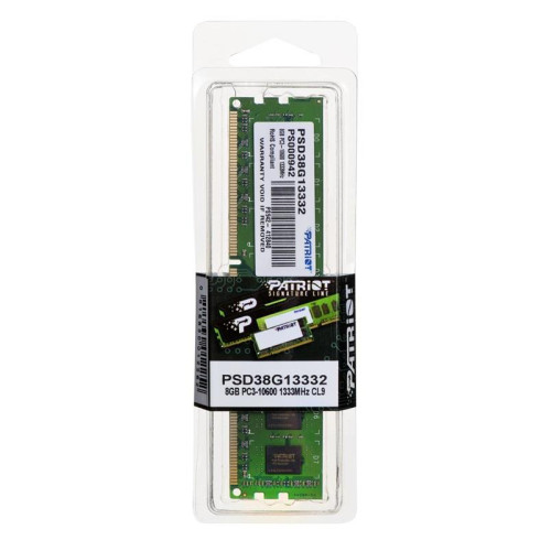 Pamięć Patriot Memory Signature PSD38G13332 (DDR3 DIMM; 1 x 8 GB; 1333 MHz; CL9)-554292