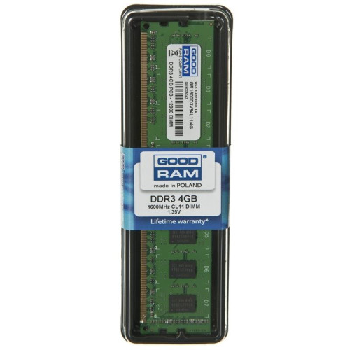 Pamięć GoodRam GR1600D3V64L11/8G (DDR3 DIMM; 1 x 8 GB; 1600 MHz; CL11)-554361