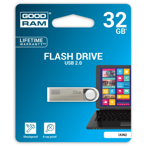 Pendrive GoodRam UUN2-0320S0R11 (32GB; USB 2.0; kolor srebrny)-555297