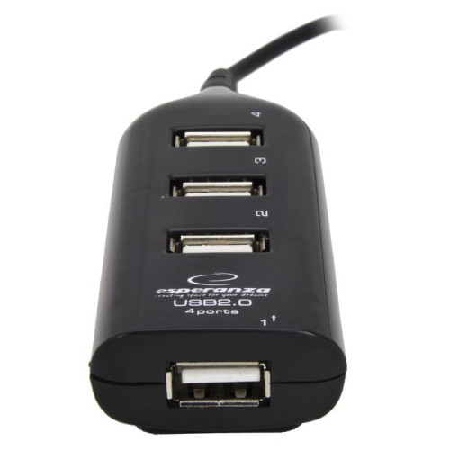 Hub Esperanza EA116 (4x USB 2.0; kolor czarny)-556793