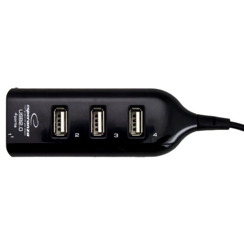 Hub Esperanza EA116 (4x USB 2.0; kolor czarny)-556794