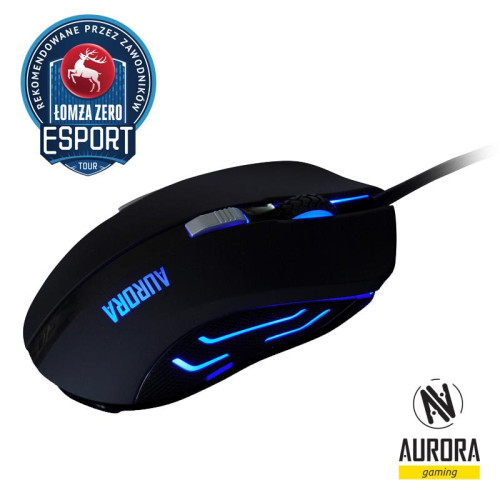 Mysz komputerowa IBOX Aurora A-1 IMOGS9031 (optyczna; 2400 DPI; kolor czarny)-558559