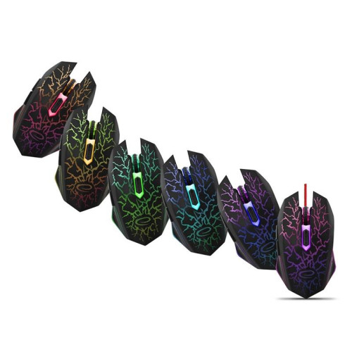 Mysz Esperanza Lightning EGM211R (optyczna; 2400 DPI; kolor czarny)-558980