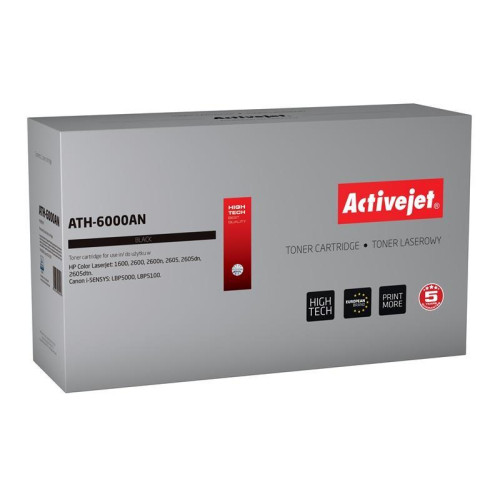 Activejet ATH-6000AN Toner (zamiennik HP 124A Q6000A, Canon CRG-707B; Premium; 2500 stron; czarny)-572848