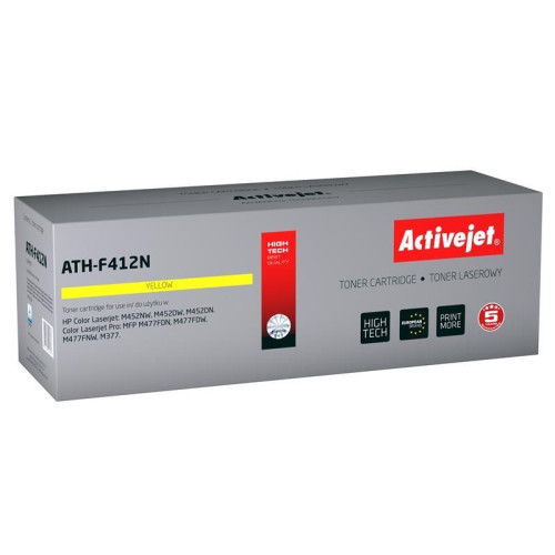Activejet ATH-F412N Toner (zamiennik HP 410A CF412A; Supreme; 2300 stron; żółty)-572885