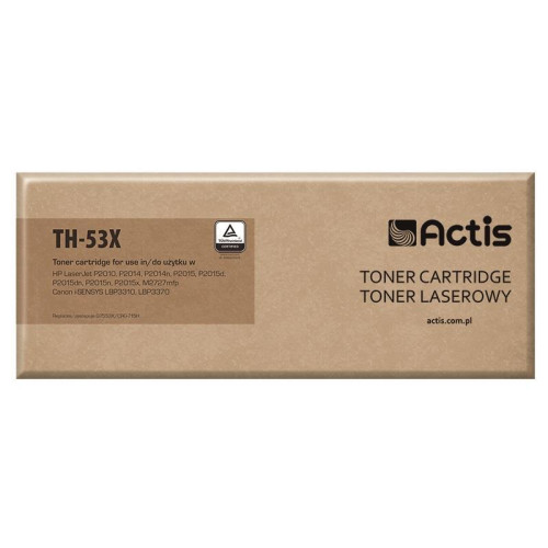 Actis TH-53X Toner (zamiennik HP 53X Q7553X, Canon CRG-715H; Standard; 7000 stron; czarny)-572910