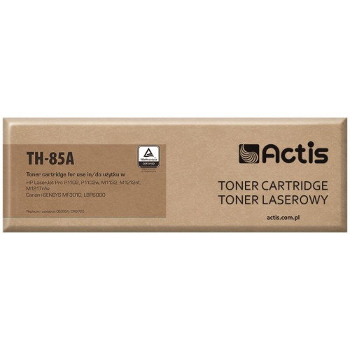 ACTIS TH-85A Toner (zamiennik HP 85A CE285A, Canon CRG-725; Standard; 1600 stron; czarny)-572914